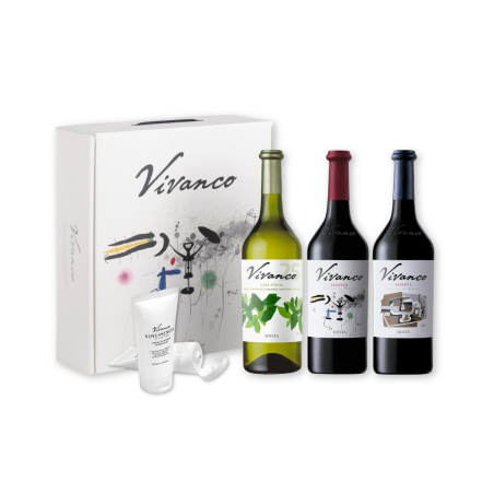 Estuche de 3 botellas de Vivanco Blanco, Crianza y Reserva