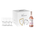 Caja de 6 botellas Vivanco Rosé Lías Finas + 6 copas