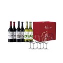 Pack Combinado Blanco +  Crianza + Reserva + 6 copas de regalo
