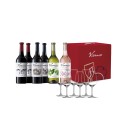 Pack Combinado Crianza + Reserva + Blanco + Rosado + 6 copas de regalo